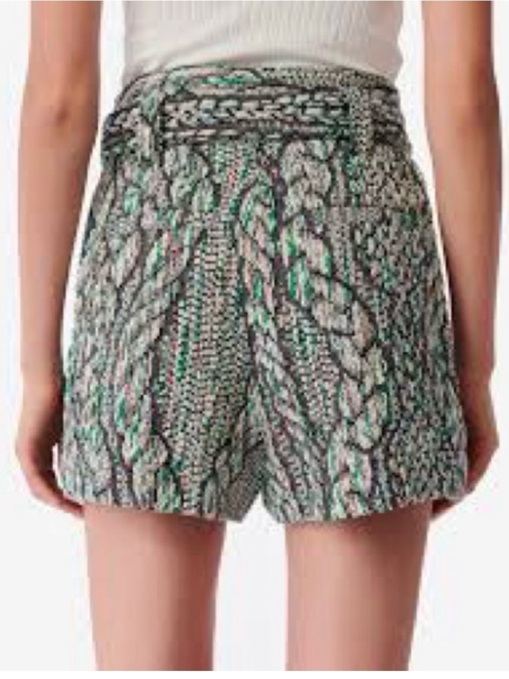 IRO high waisted tweed Abrami belted shorts, NWT. Size 40 Eur/8 US - Picture 3 of 6